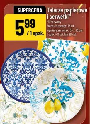 Talerze papierowe i serwetki