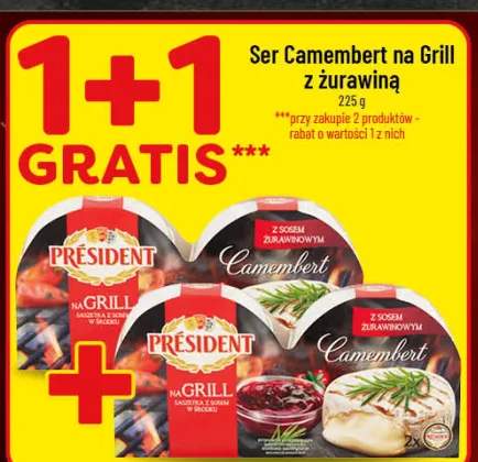 Ser Camembert na Grill z żurawiną Président
