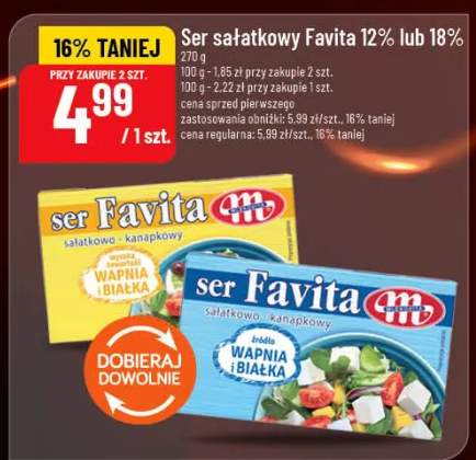 Ser sałatkowy Favita 12% Mlekovita