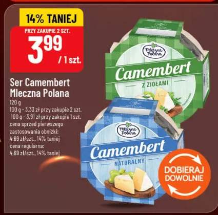 Ser Camembert z ziołami Mleczna Polana