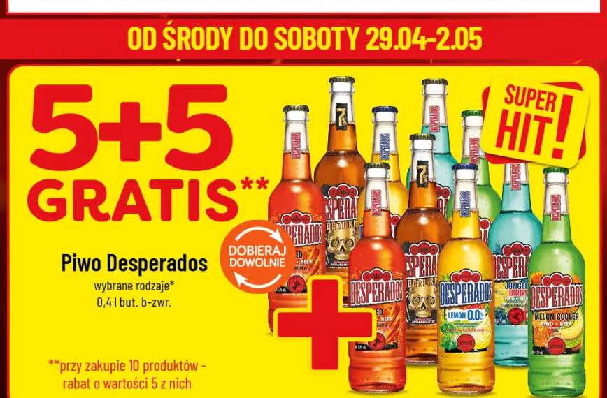 Piwo Desperados wybrane rodzaje