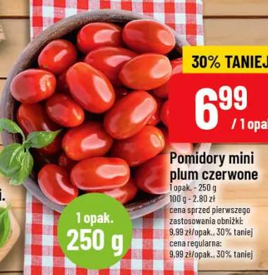 Pomidory mini plum czerwone