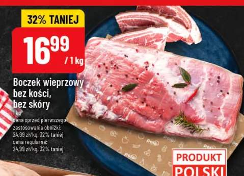 Boczek wieprzowy bez kości bez skóry