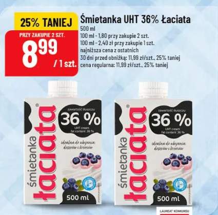 Śmietanka UHT 36% Łaciata
