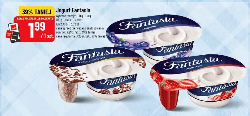 Jogurt Fantasia z mleczną czekoladą Danone