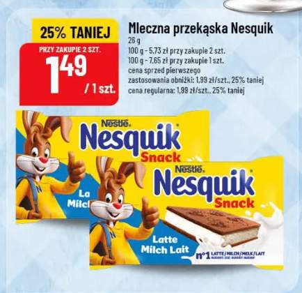 Mleczna przekąska Nesquik La Milc Latte Milch Lait