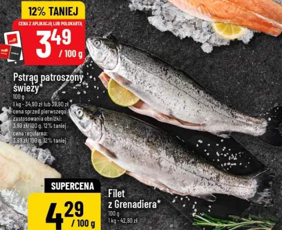 Pstrąg patroszony świeży