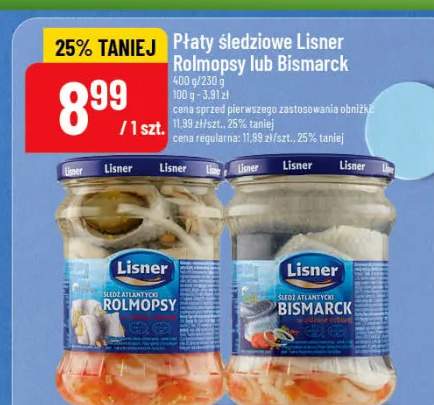 Płaty śledziowe Lisner Bismarck