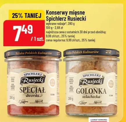 Konserwy mięsne Spichlerz Rusiecki Golonka szlachecka