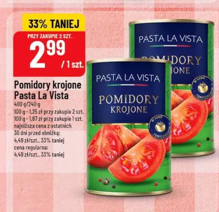Pomidory krojone Pasta La Vista