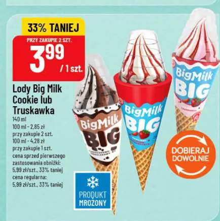 Lody Big Milk Truskawka BigMilk