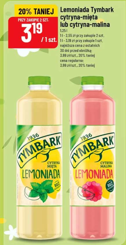 Lemoniada Tymbark cytryna-malina