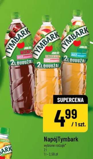 Napój Tymbark wybrane rodzaje