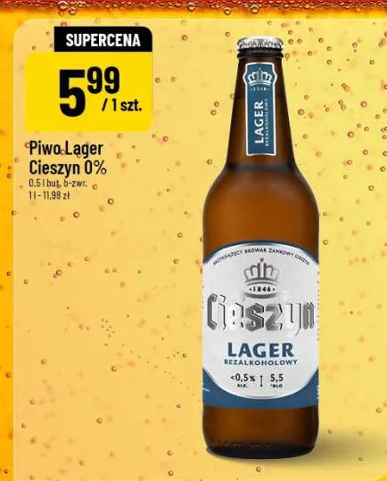 Piwo Lager Cieszyn 0%
