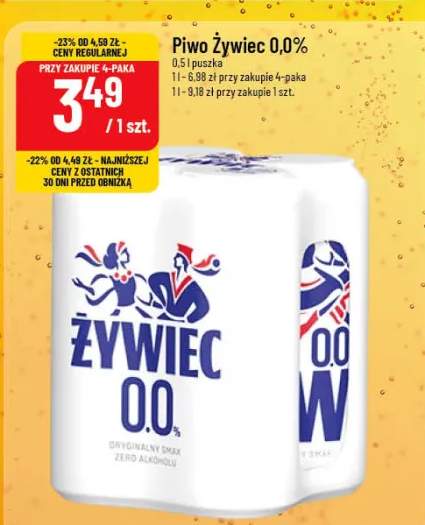 Piwo Żywiec 0,0%