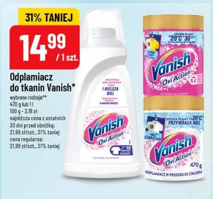 Odplamiacz do tkanin Vanish Oxi Action