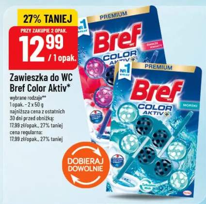 Zawieszka do WC Bref Color Aktiv Premium