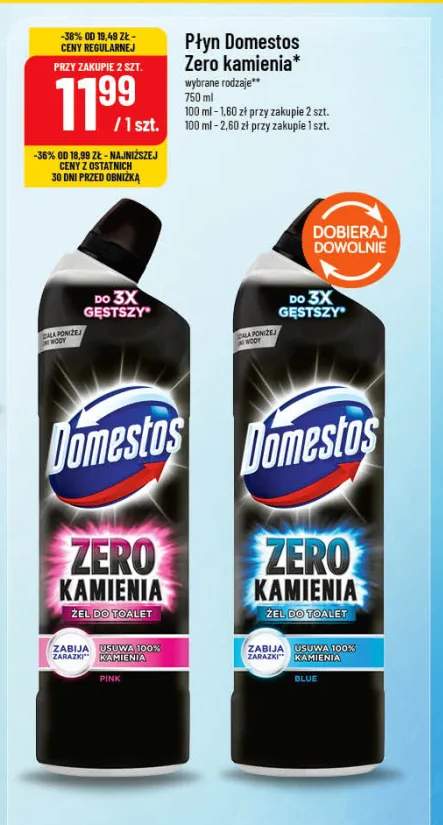 Płyn Domestos Zero Kamienia pink żel do toalet