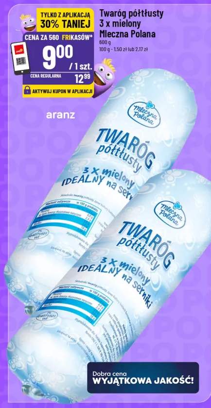 Twaróg półtłusty 3x mielony Mleczna Polana