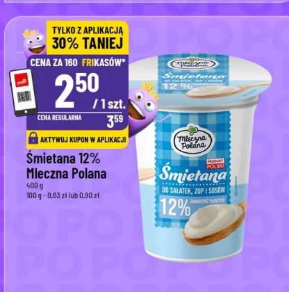 Śmietana 12% Mleczna Polana