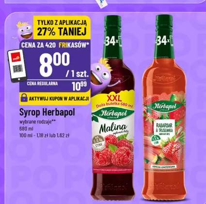 Syrop Herbapol Rabarbar Truskawka