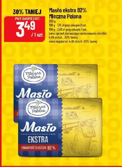 Masło ekstra 82% Mleczna Polana