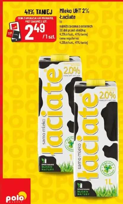 Mleko UHT 2% Łaciate