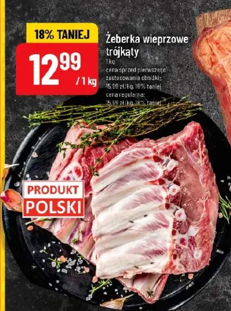 Żeberka wieprzowe trójkąty