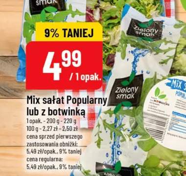 Mix sałat Popularny Zielony Smak
