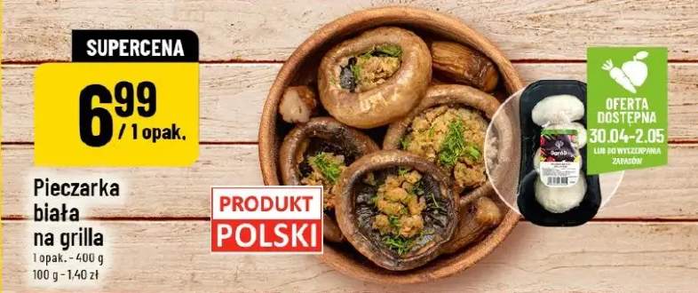 Pieczarka biała na grilla