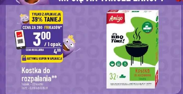 Kostka do rozpalania Amigo 32szt