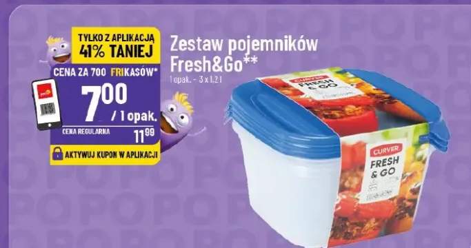 Zestaw pojemników Fresh&Go Curver 3x1,2l