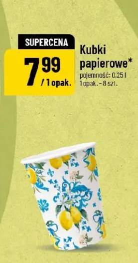 Kubki papierowe pojemność 0,25l