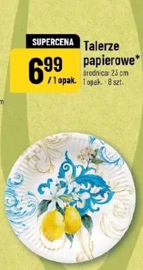 Talerze papierowe średnica 23cm