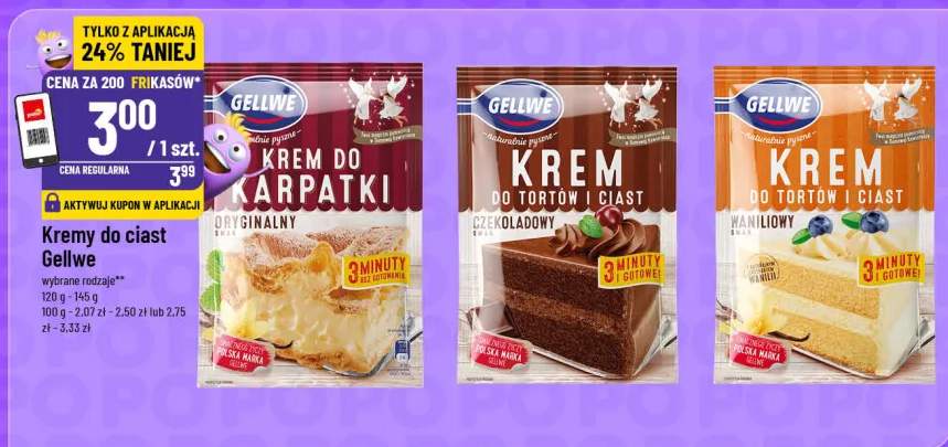 Krem do tortów i ciast Gellwe waniliowy