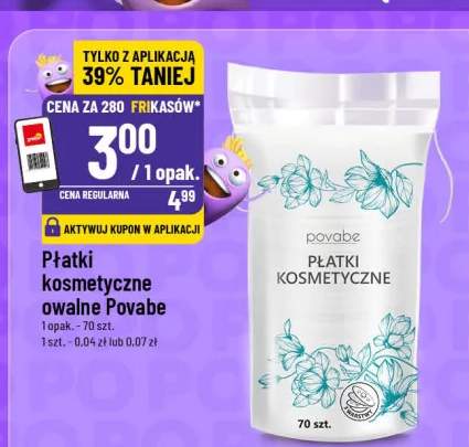 Płatki kosmetyczne owalne Povabe
