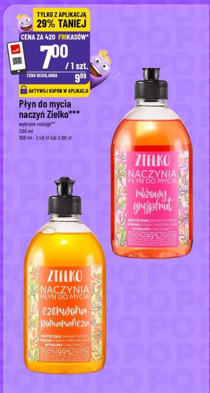 Płyn do mycia naczyń Zielko różowy grejpfrut