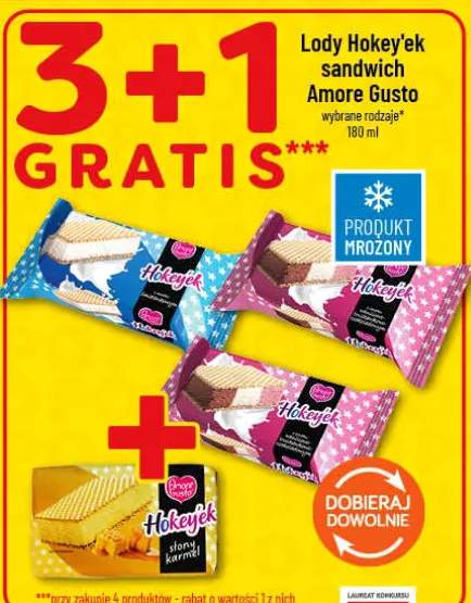 Lody Hokey'ek sandwich Amore Gusto
