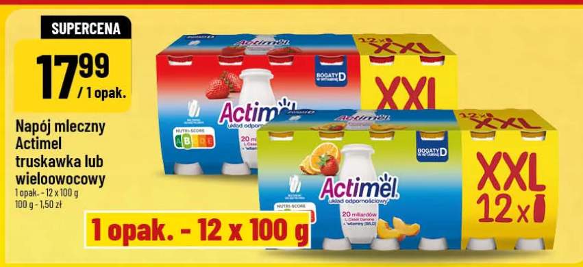 Napój mleczny Actimel wieloowocowy
