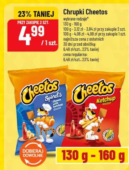 Chrupki Cheetos Spirals Cheese with Ketchup