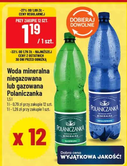 Woda mineralna niegazowana Polaniczanka