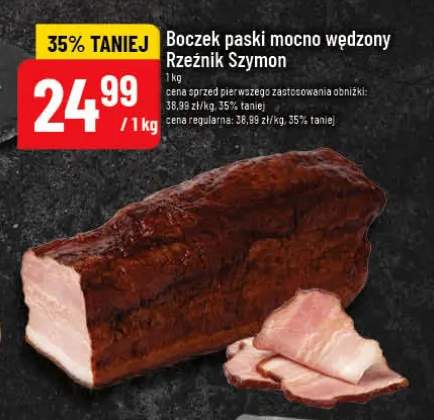 Boczek paski mocno wędzony Rzeźnik Szymon