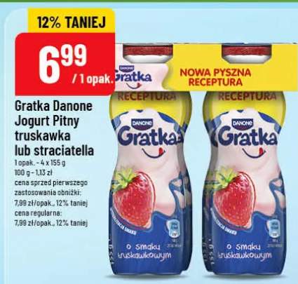 Jogurt Pitny Gratka Danone truskawka