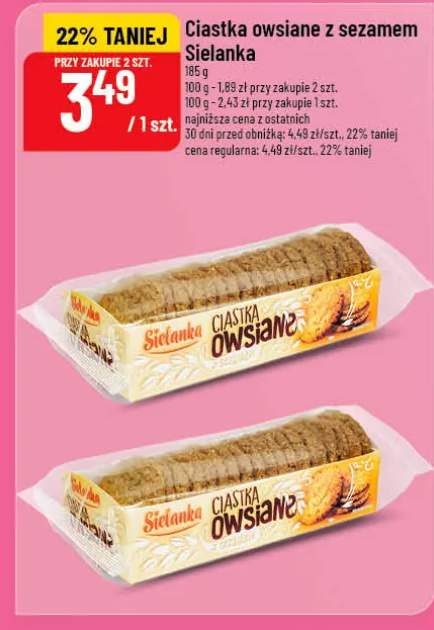 Ciastka owsiane z sezamem Sielanka
