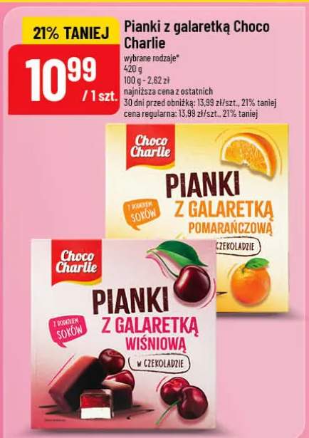 Pianki z galaretką pomarańczową Choco Charlie
