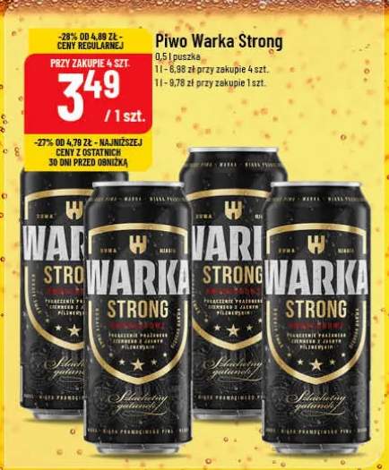 Piwo Warka Strong