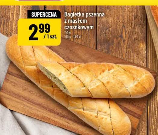 Bagietka pszenna z masłem czosnkowym