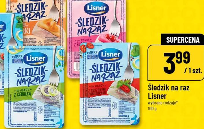 Śledzik na raz Lisner w oleju z suszonymi pomidorami