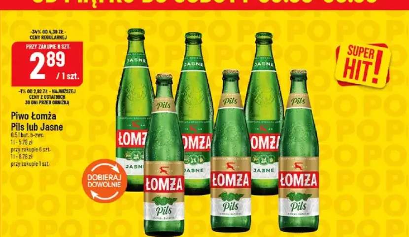 Piwo Łomża Jasne