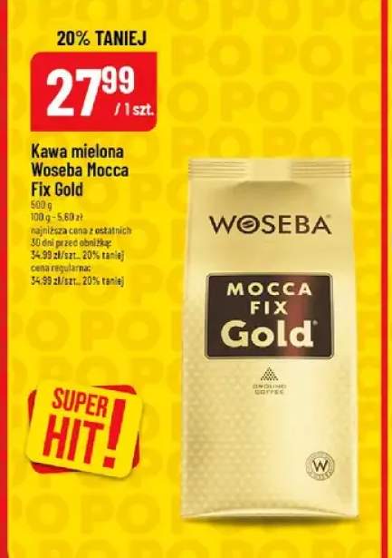 Kawa mielona Woseba Mocca Fix Gold